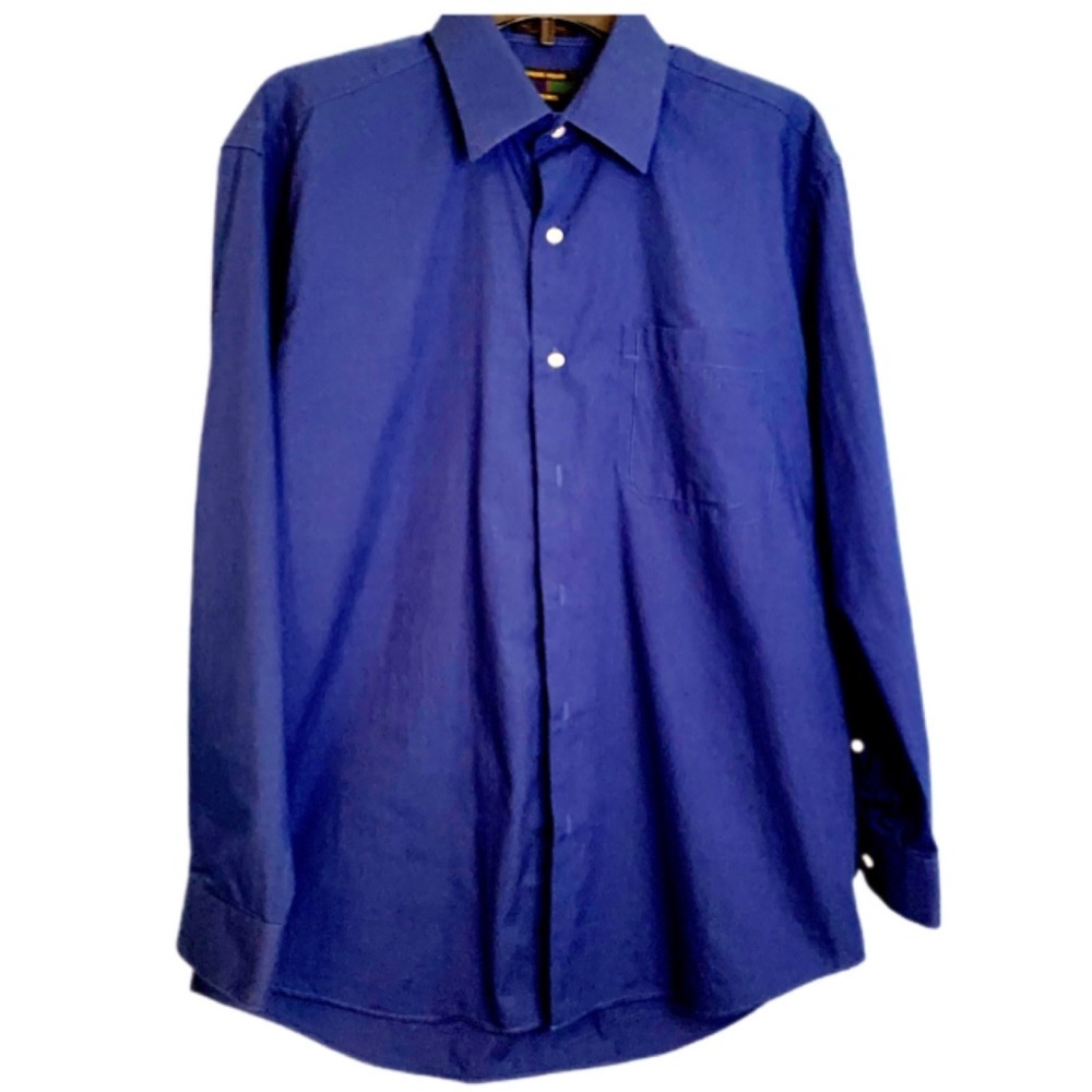 COPY - Alexander Julian Colors Navy Blue button up men’s dress shirt 15.5 neck